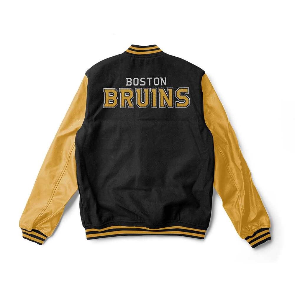 Boston Bruins Black And Gold Varsity Jacket