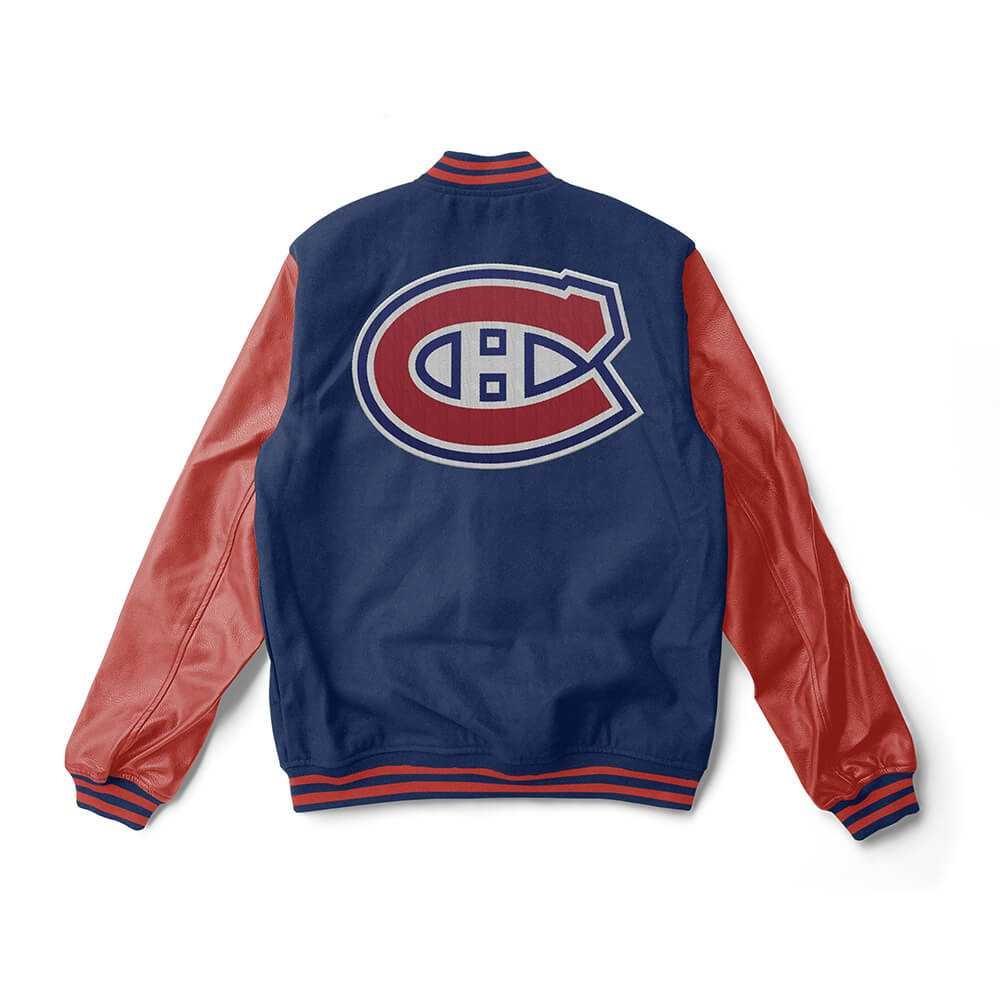 Montreal Canadiens Blue And Red Varsity Jacket