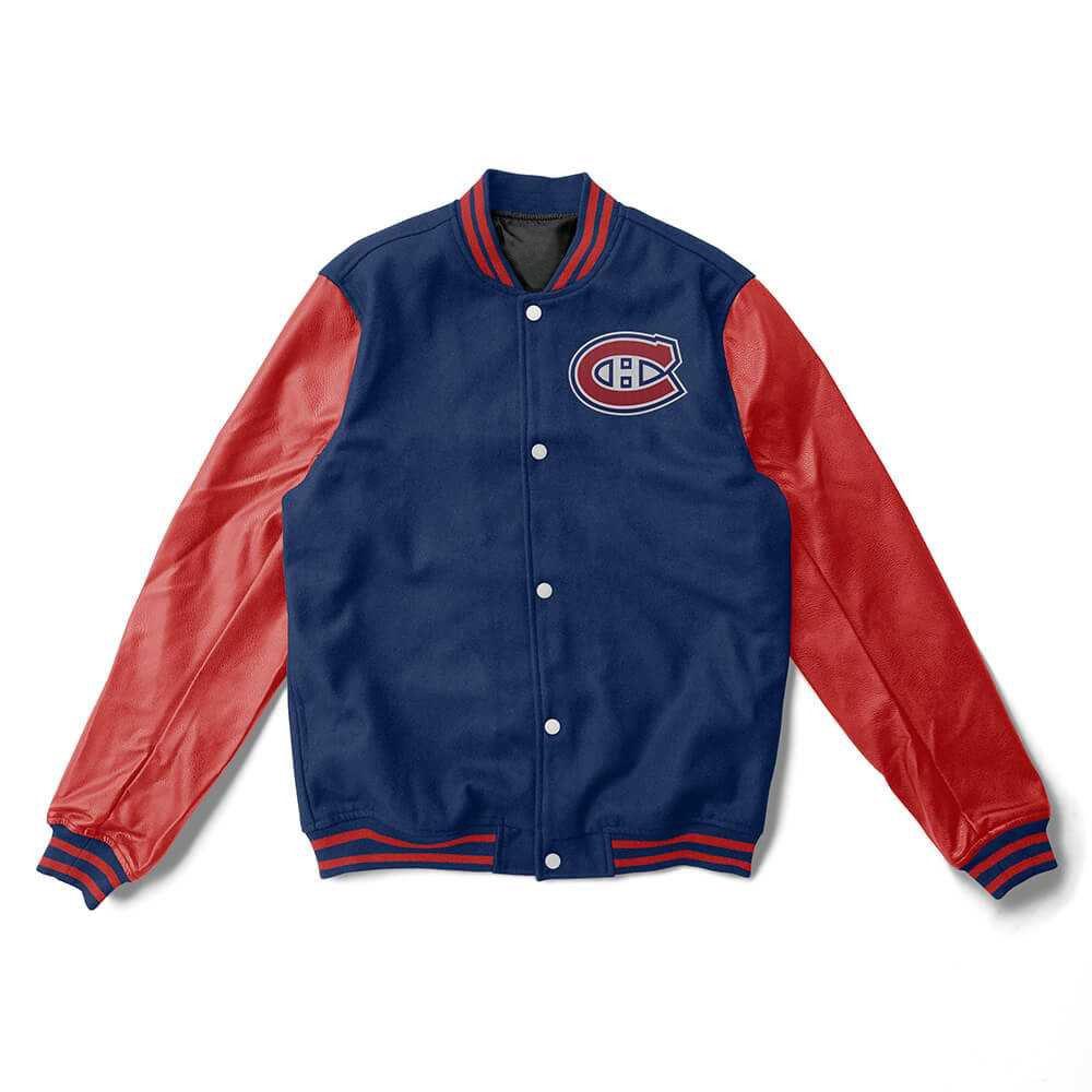 Montreal Canadiens Blue And Red Varsity Jacket