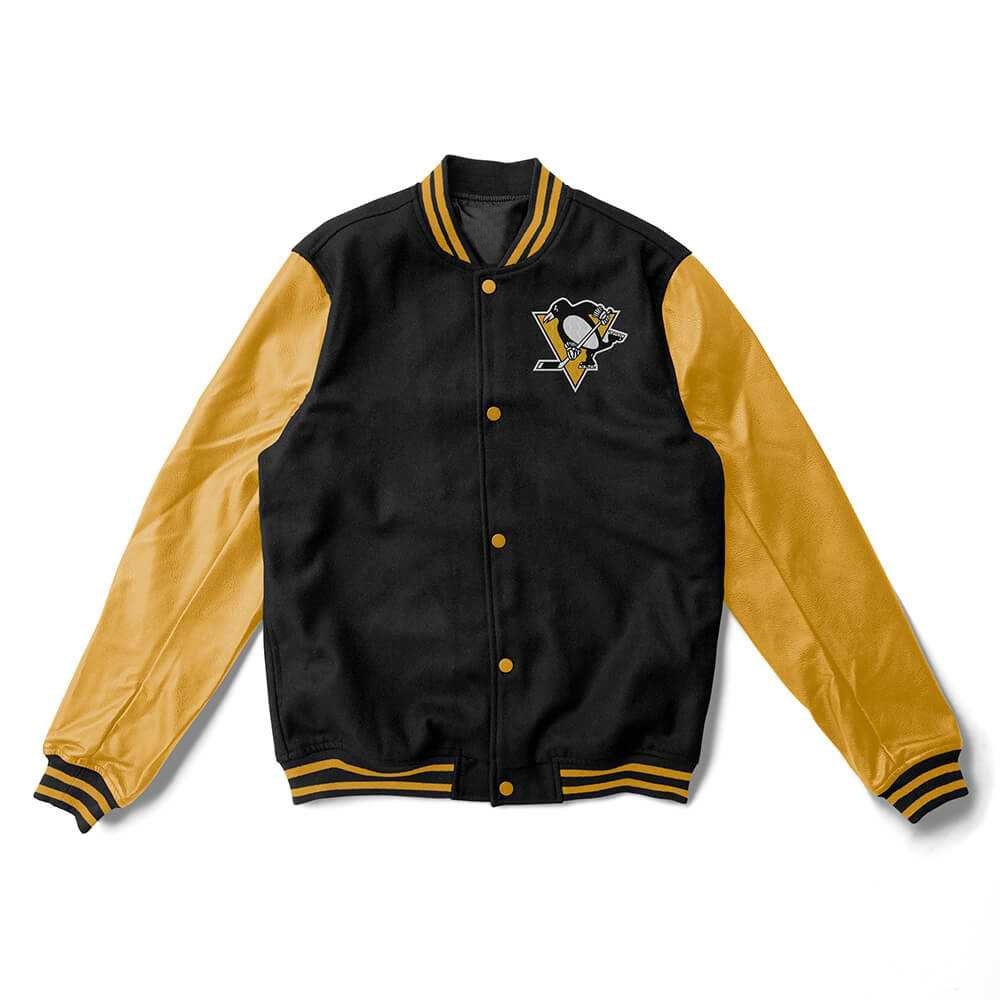 Pittsburgh Penguins Black And Gold Varsity Jacket