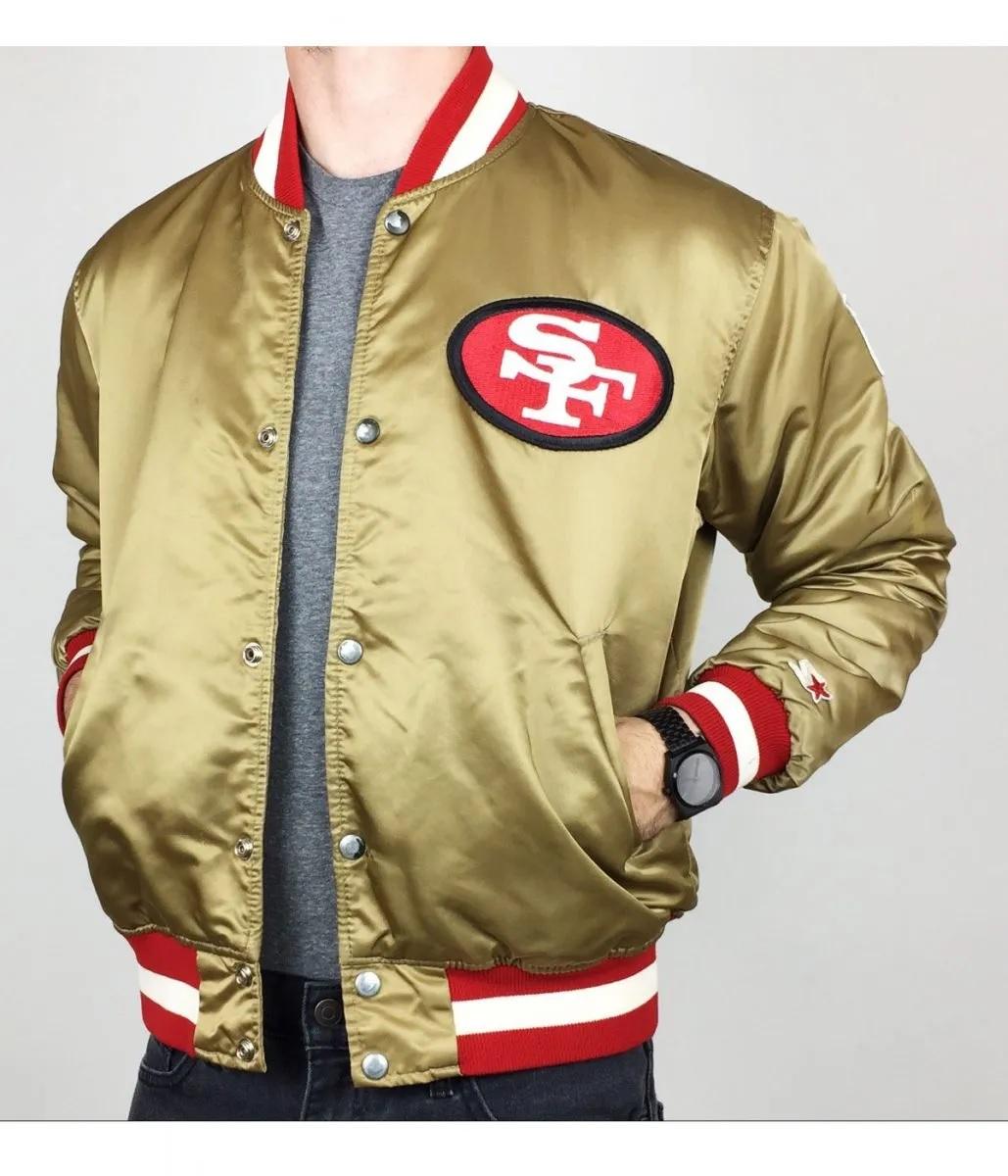 San Francisco 49ers 80s Satin Varsity Jacket