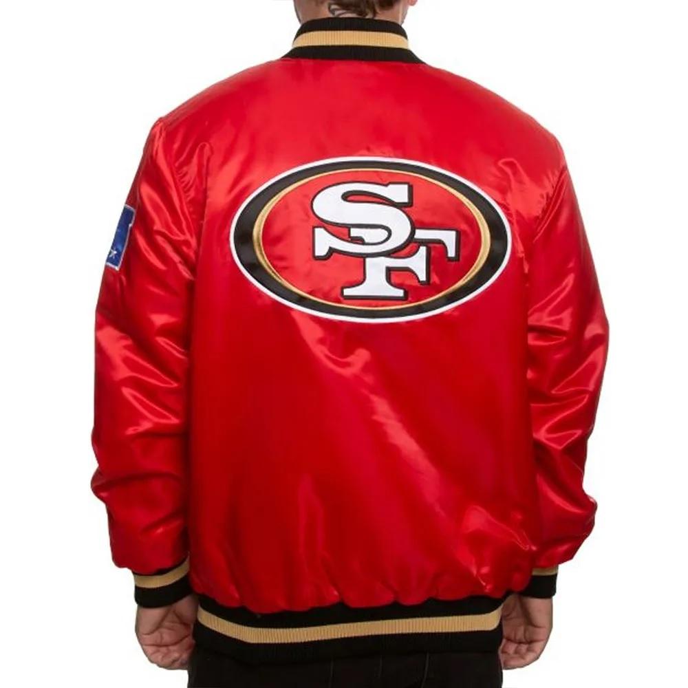 San Francisco 49ers Holiday Season Satin Varsity Jacket