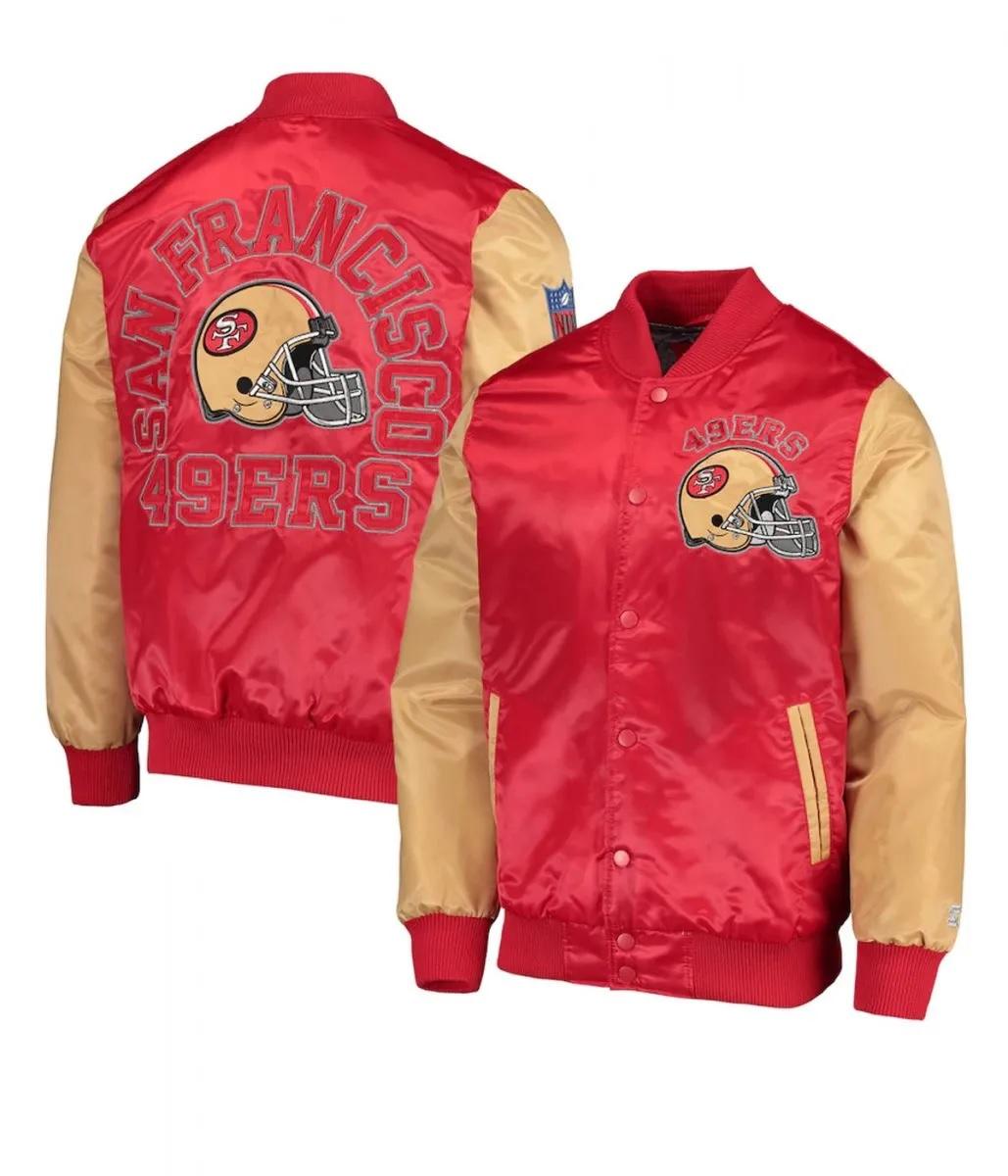 San Francisco 49ers Satin Red And Gold Jacket