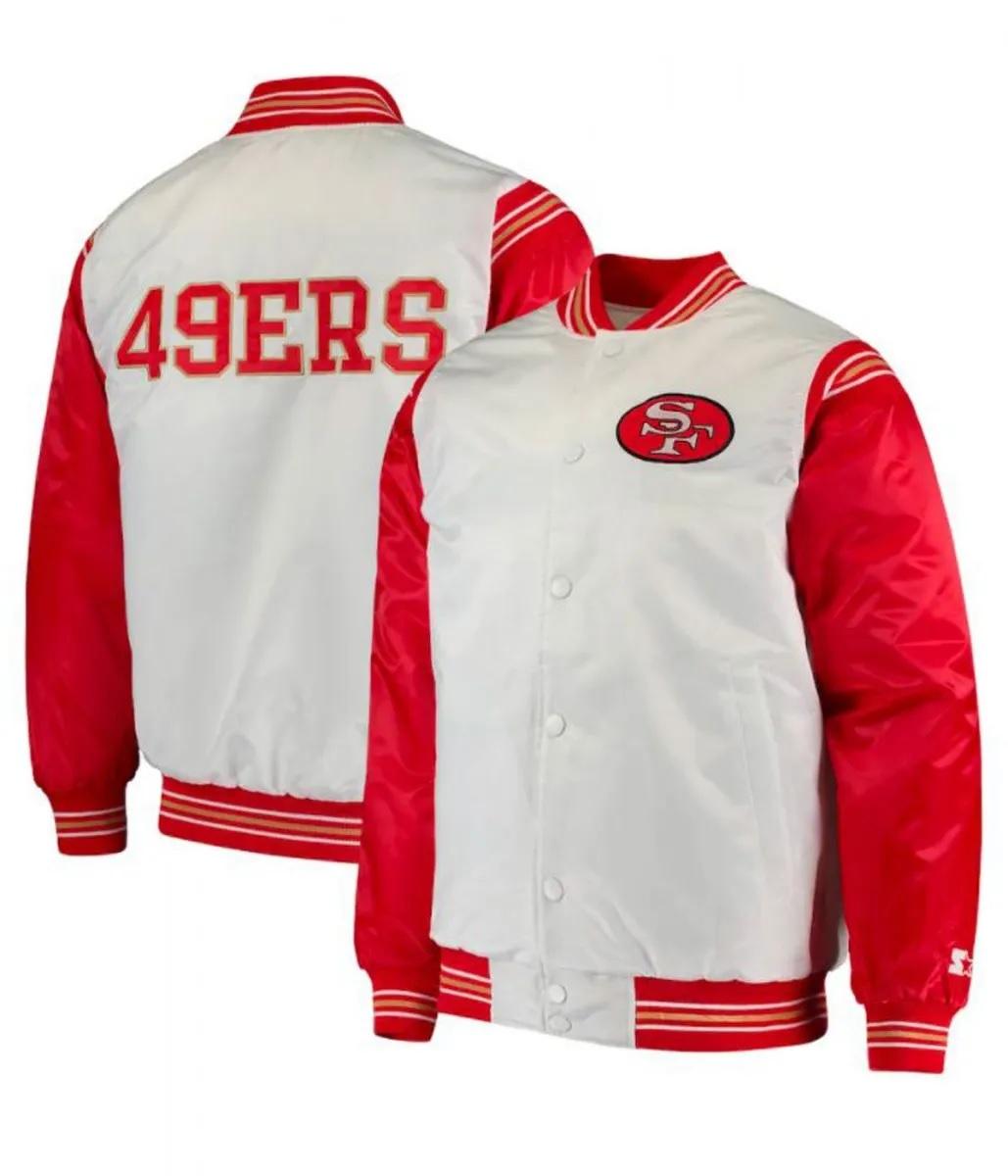 San Francisco 49ers Red And White Starter Varsity Jacket