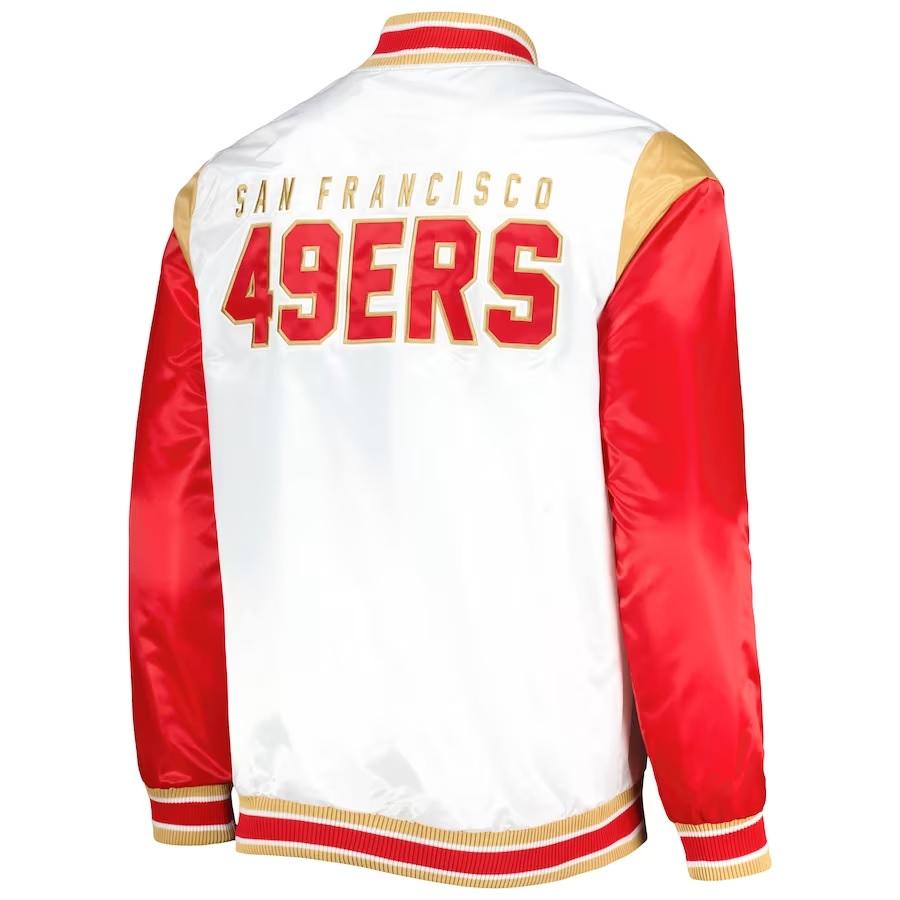 San Francisco 49ers Satin Full-snap Varsity Jacket