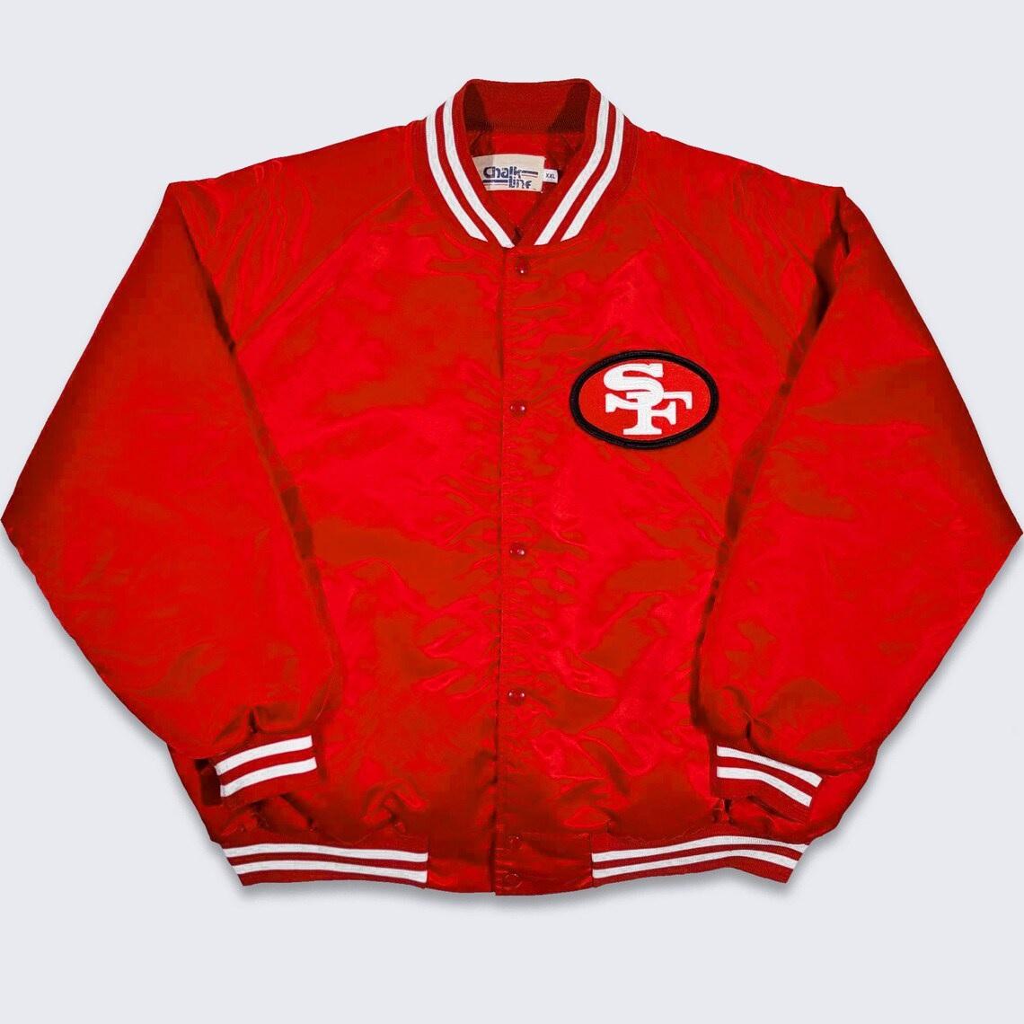 San Francisco 49ers Vintage 80s Red Satin Jacket
