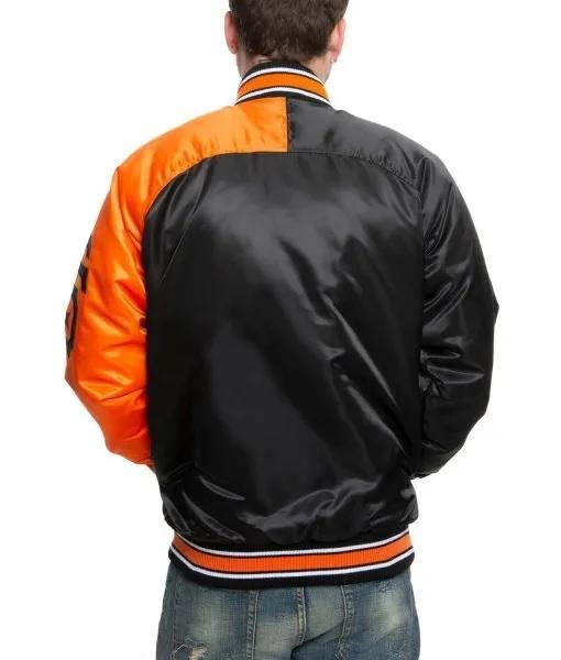 San Francisco Giants Stadium Black And Orange Varsity Jacket