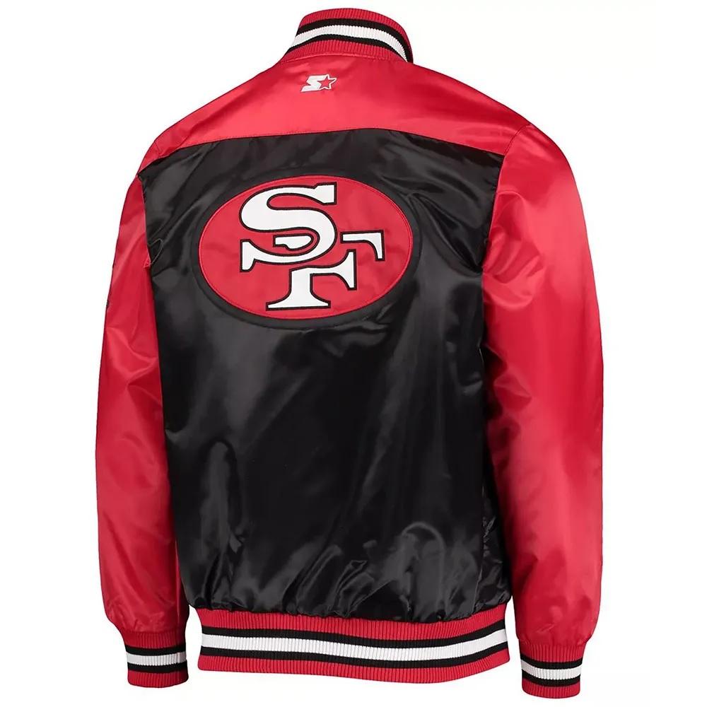 San Francisco 49ers The Tradition II Black And Red Varsity Jacket