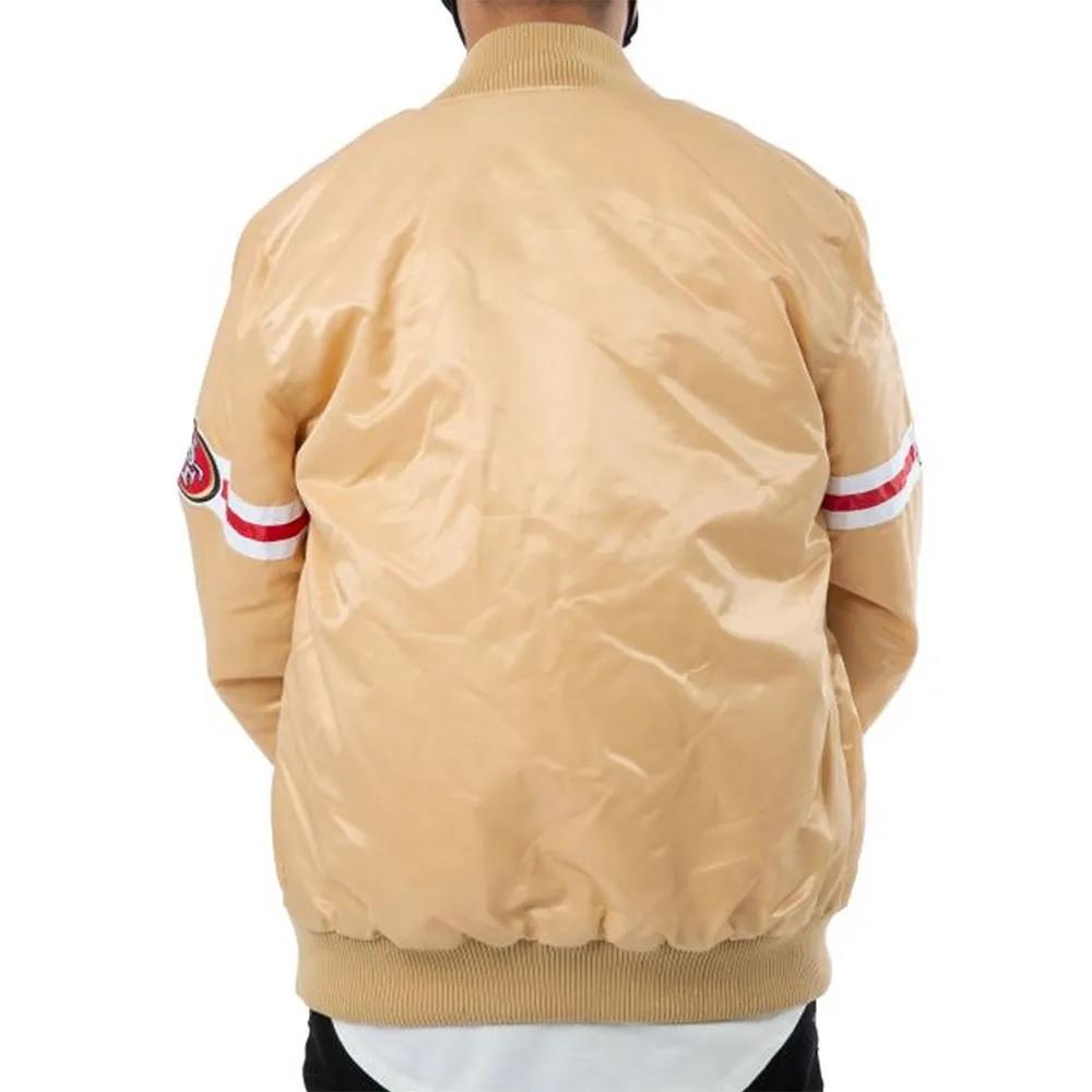 San Francisco 49ers Gold Striped Varsity Jacket