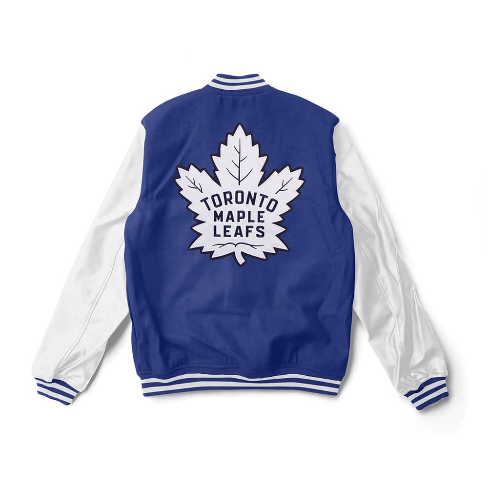 Toronto Maple Leafs Blue And White Varsity Jacket