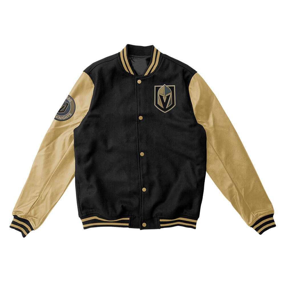 Vegas Golden Knights Black And Gold Varsity Jacket