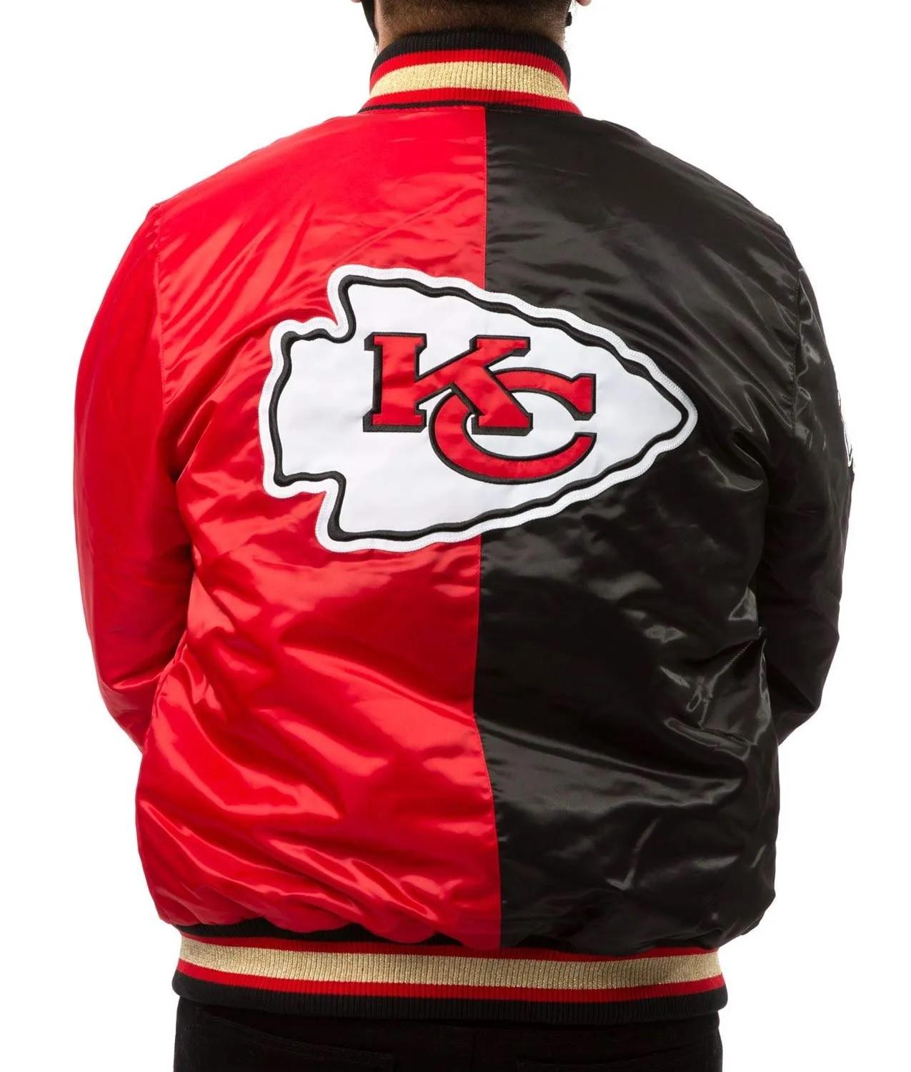 Kansas City Chiefs Red And Black Varsity Jacket