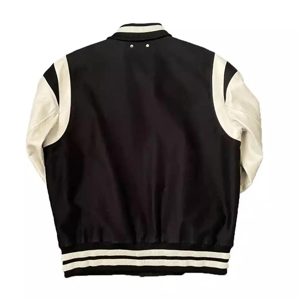 Louis Vuitton Forever Black & White Leather Varsity Jacket