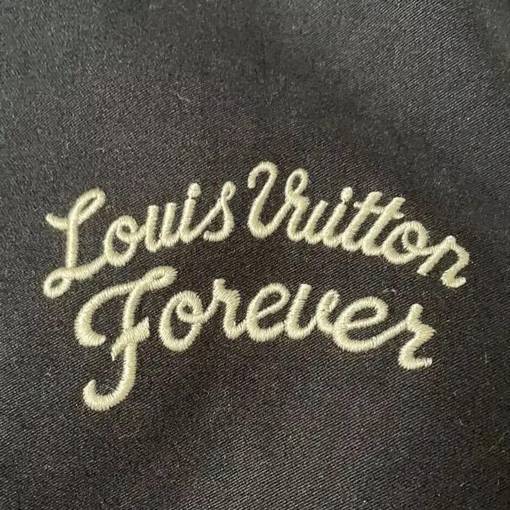 Louis Vuitton Forever Black & White Leather Varsity Jacket