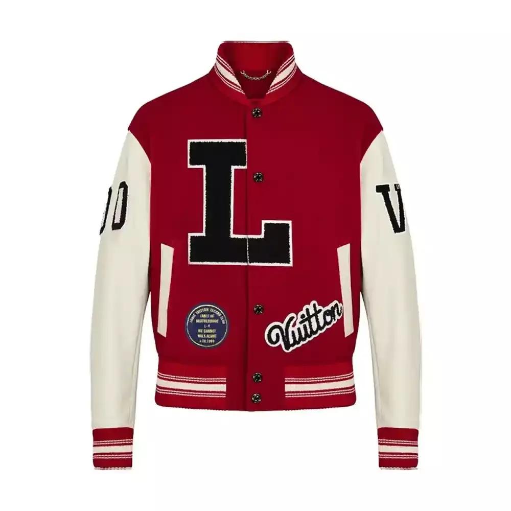 Louis Vuitton Red Baseball Varsity Jacket