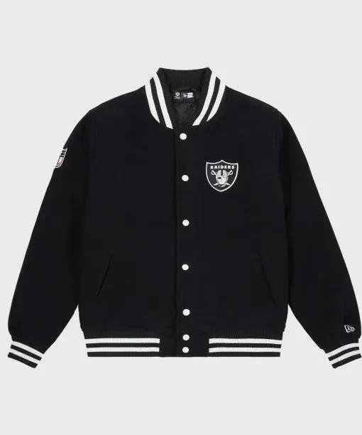 Oakland Raiders Varsity Black Wool Jacket