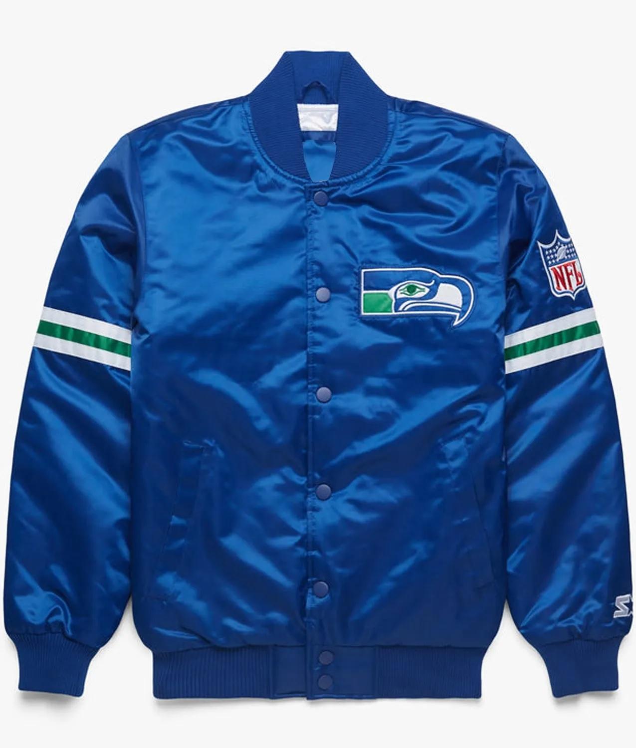 Seattle Seahawks Satin Varsity Jacket