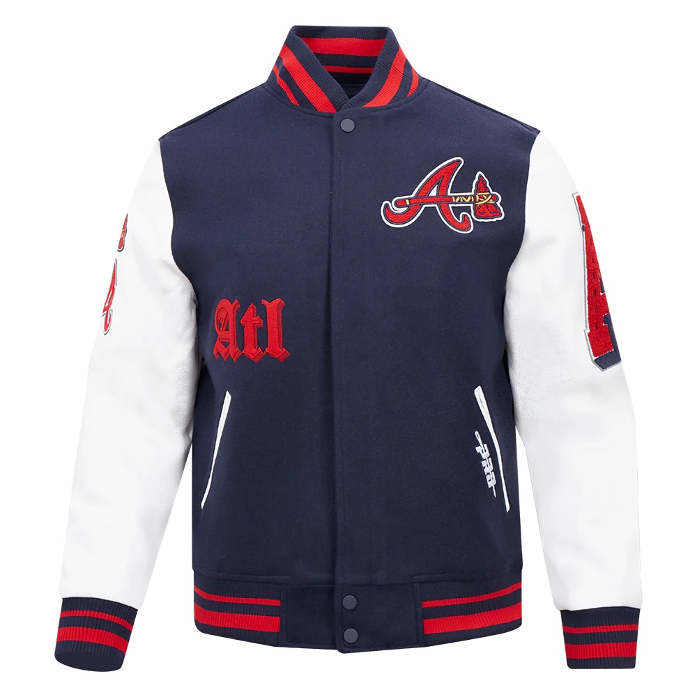 Atlanta Braves Old English Varsity Jacket