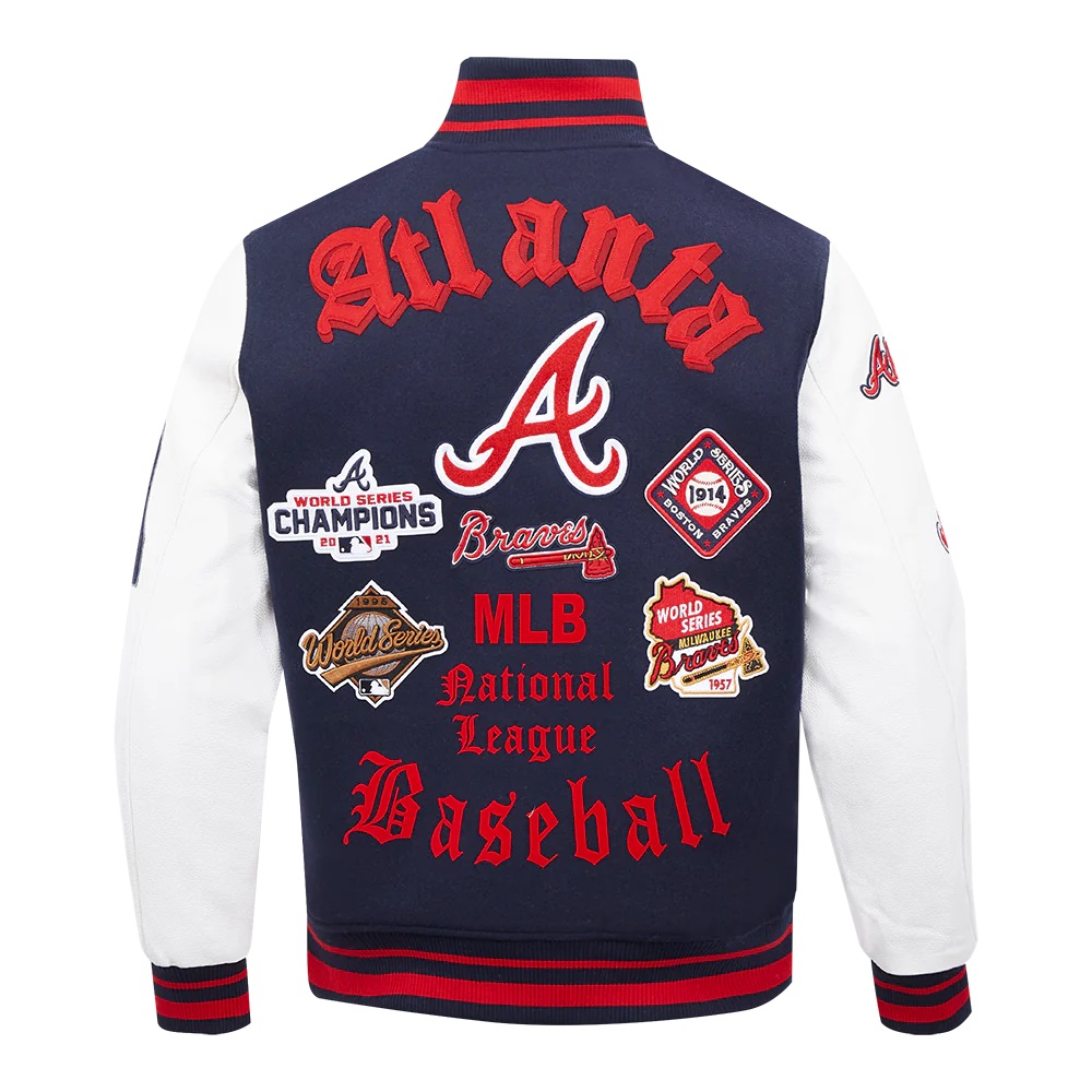 Atlanta Braves Old English Varsity Jacket