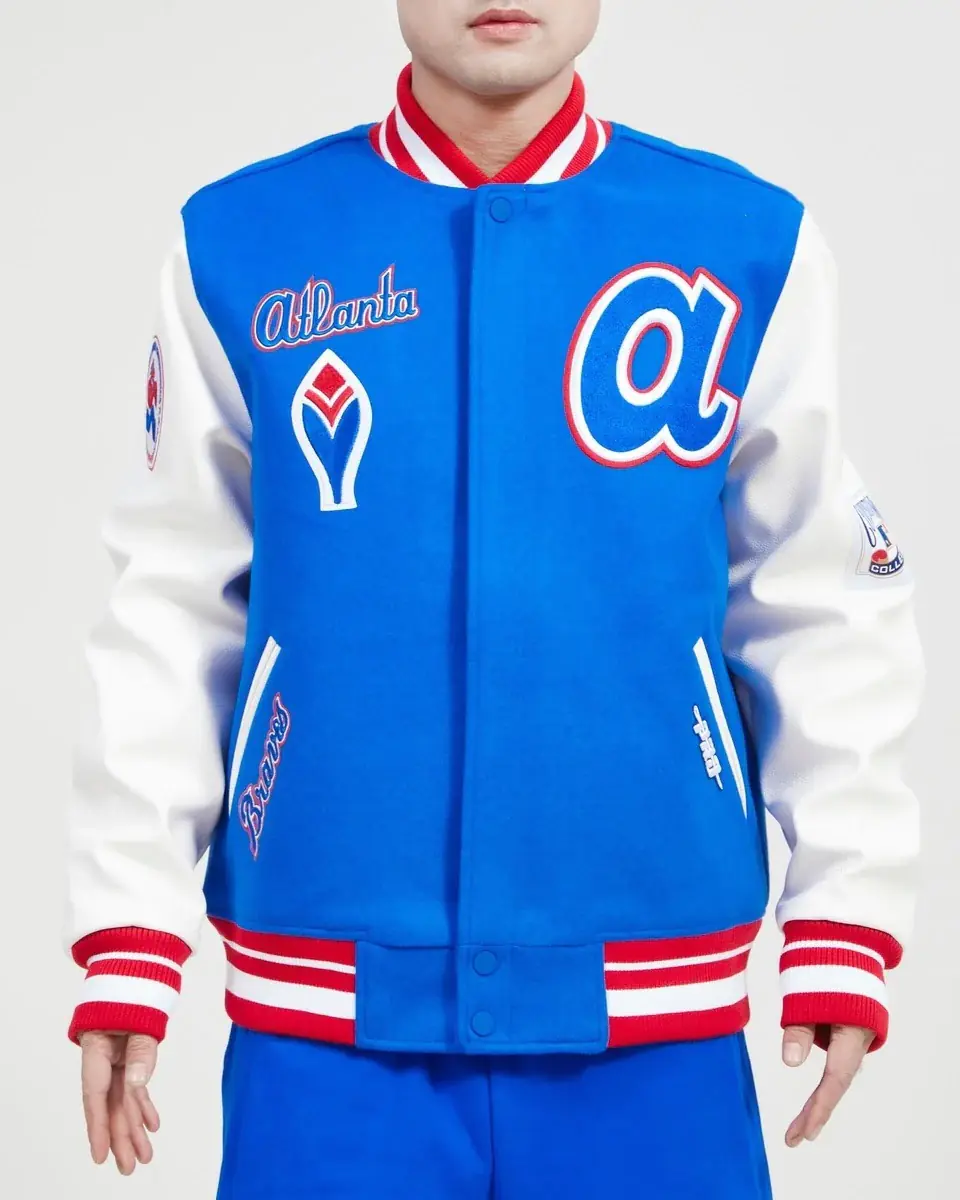 Atlanta Braves Retro Classic Rib Wool Varsity Jacket