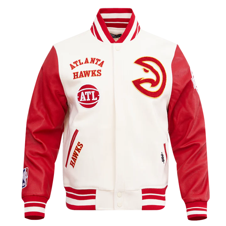 Atlanta Hawks Retro Classic Rib Wool Varsity Jacket