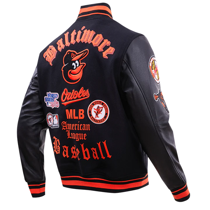 Baltimore Orioles Old English Wool Varsity Jacket