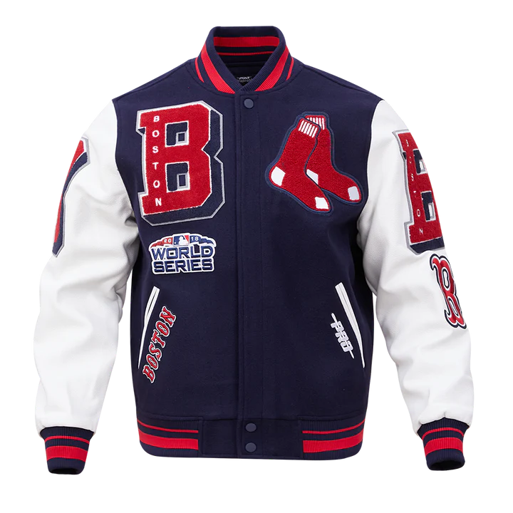 Boston Red Sox Mash Up Logo Varsity Jacket