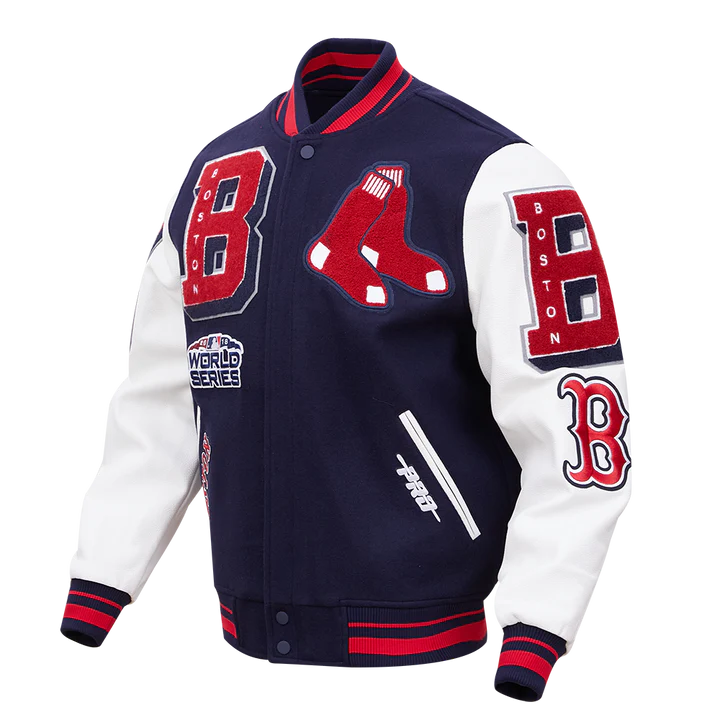 Boston Red Sox Mash Up Logo Varsity Jacket