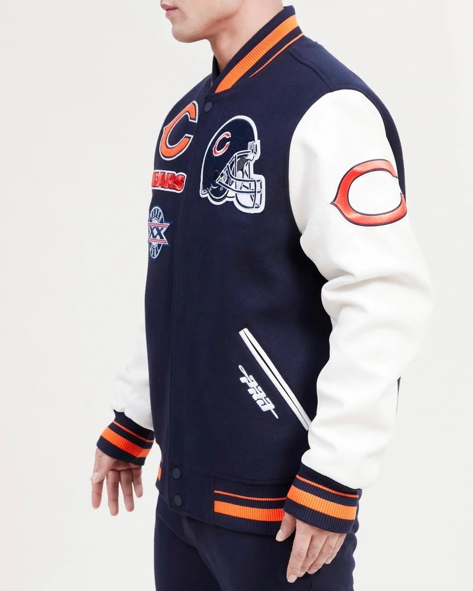 Chicago Bears Mash Up Wool Varsity Jacket