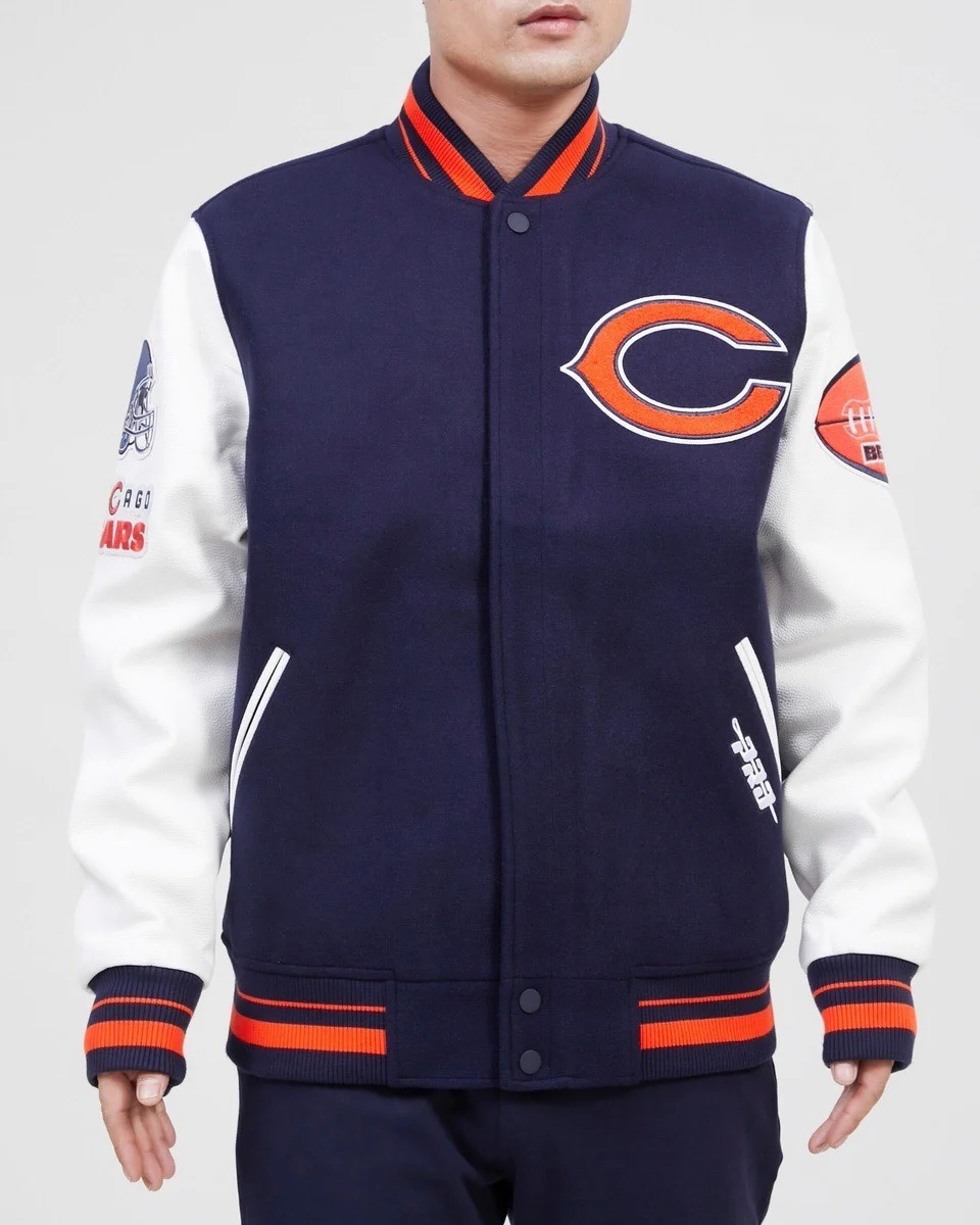 Chicago Bears Old English Wool Varsity Jacket