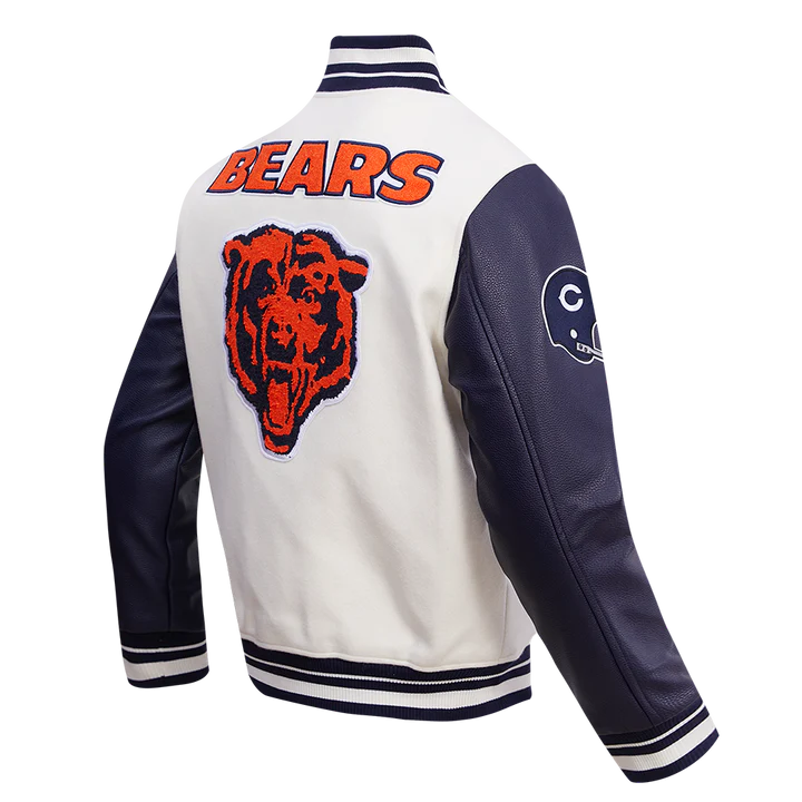 Chicago Bears Retro Classic Rib Wool Varsity Jacket