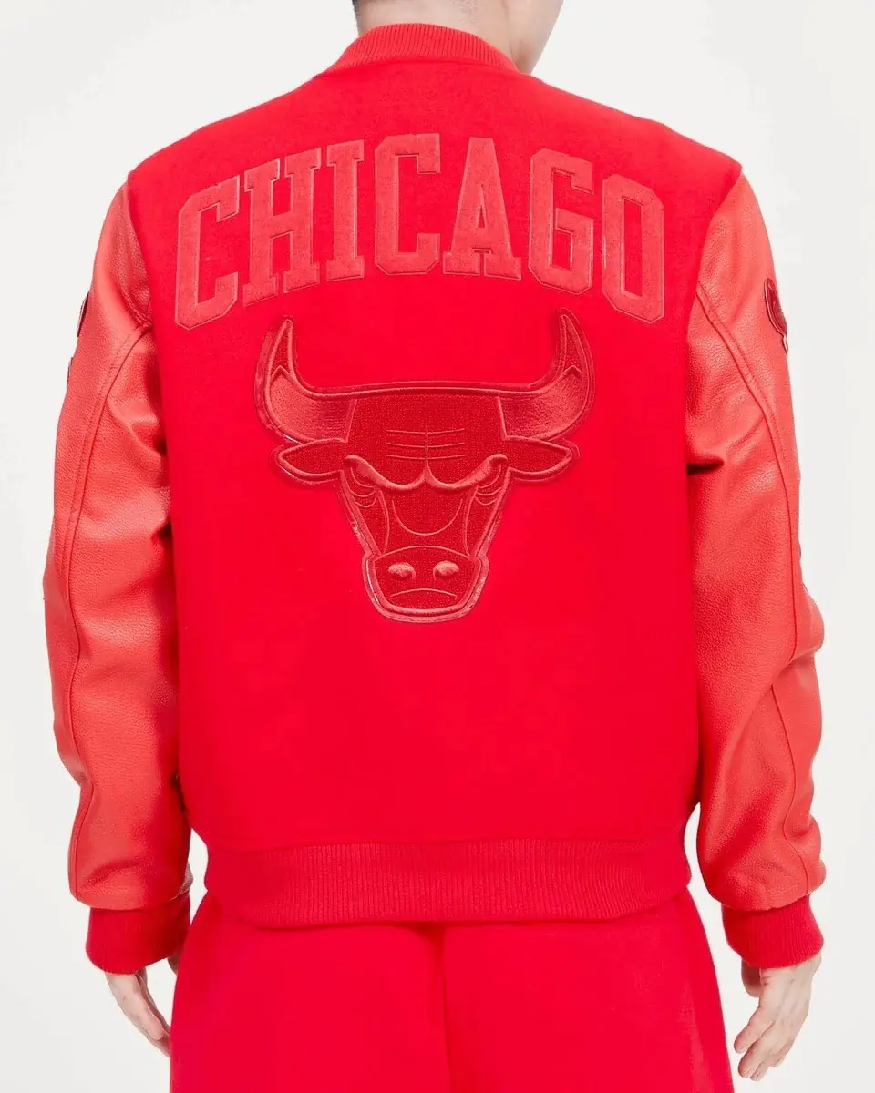 Chicago Bulls Classic Triple Red Wool Varsity Jacket