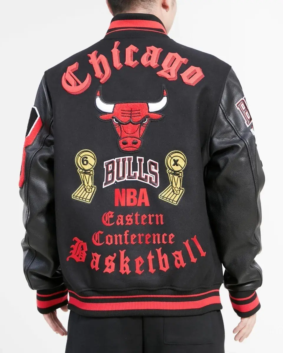 Chicago Bulls Old English Wool Varsity Jacket