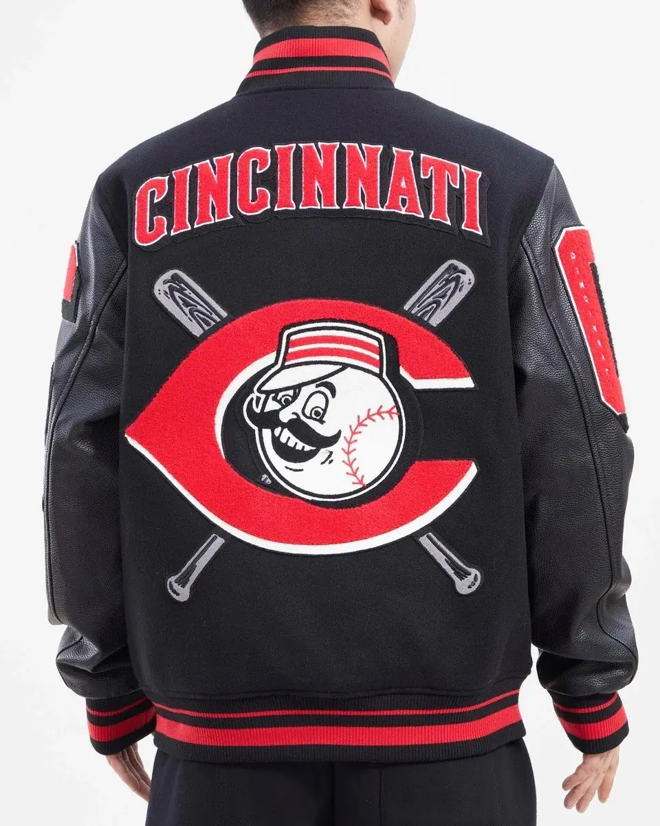 Cincinnati Reds Mash Up Logo Varsity Jacket