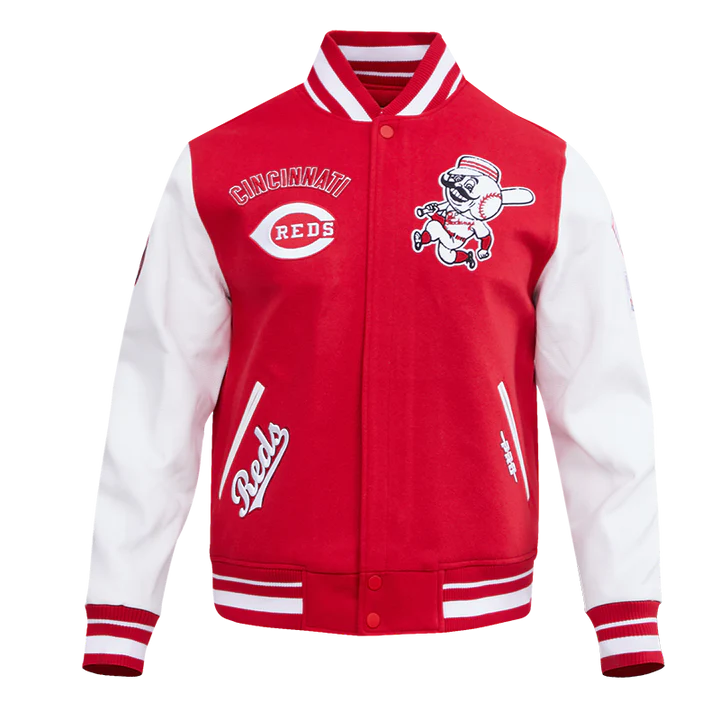 Cincinnati Reds Retro Classic Rib Wool Varsity Jacket