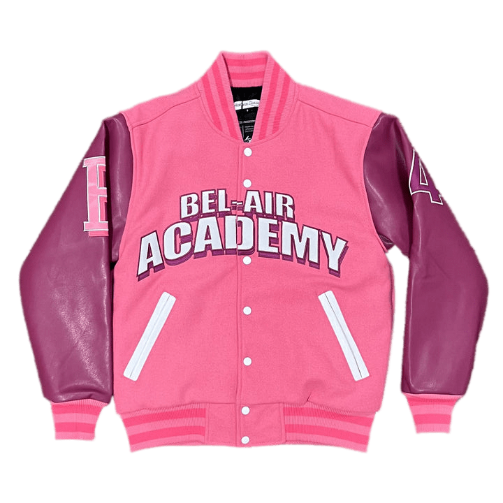 Fresh Prince Belair Academy Pink Varsity Jacket