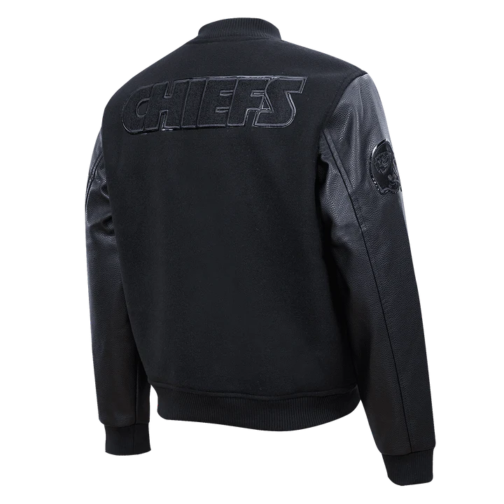 Kansas City Chiefs Triple Black Logo Varsity Jacket
