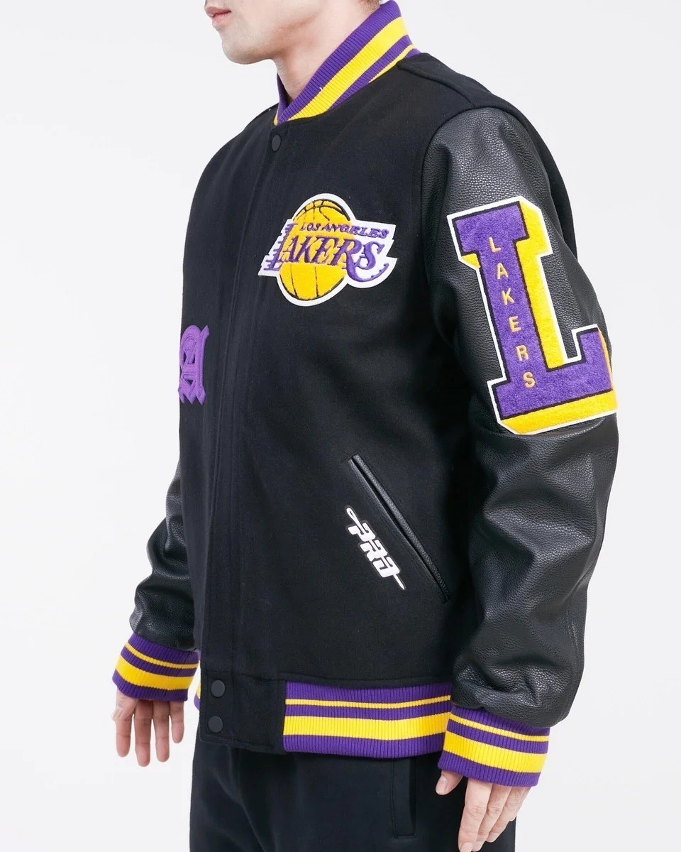 Los Angeles Lakers Old English Wool Varsity Jacket