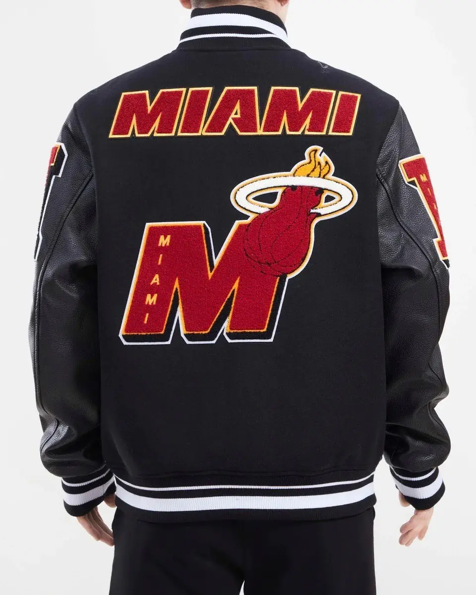 Miami Heat Mash Up Wool Varsity Jacket