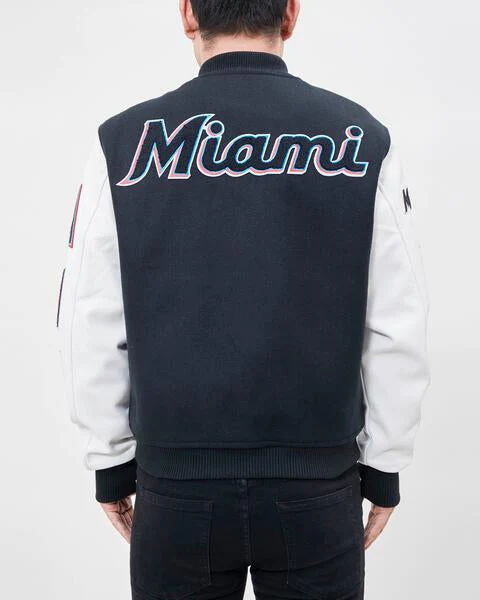 Miami Marlins Classic Wool Varsity Jacket