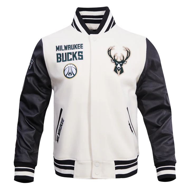 Milwaukee Bucks Retro Classic Rib Wool Varsity Jacket