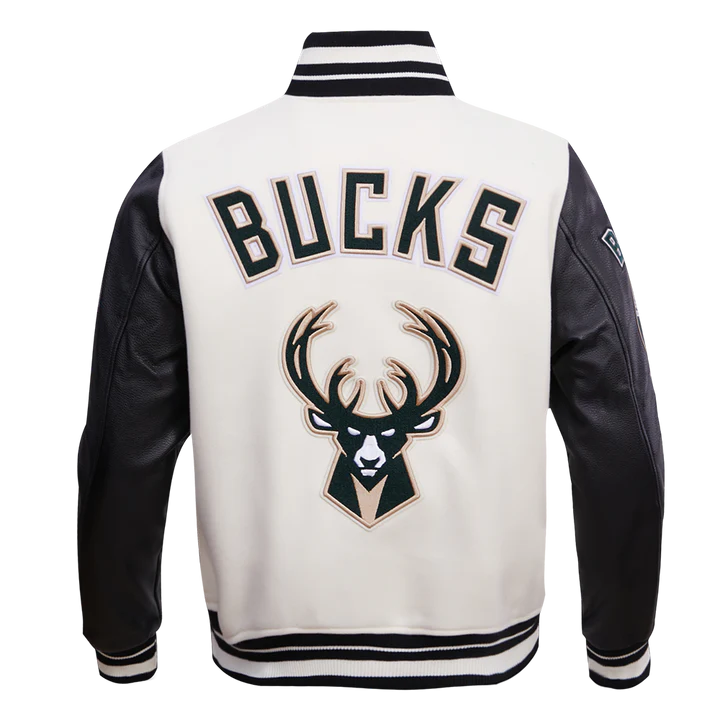 Milwaukee Bucks Retro Classic Rib Wool Varsity Jacket