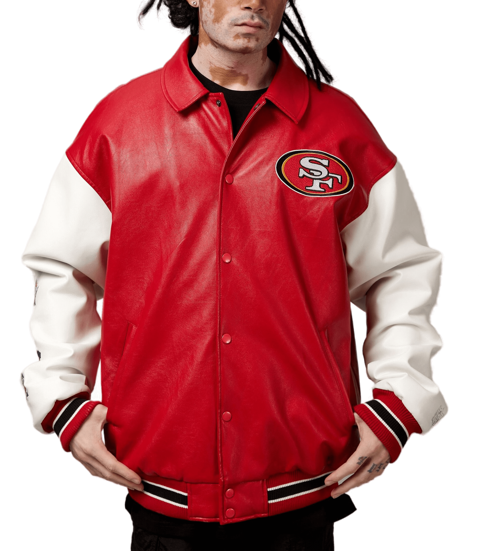 Nfl 49ers Super Bowl Leather Varsity Jacket