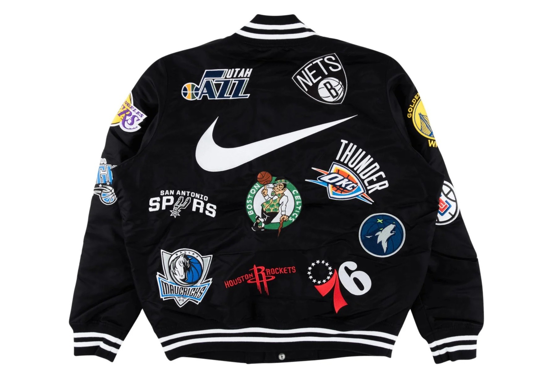 Supreme X Nike Nba Teams Logo Varsity Jacket