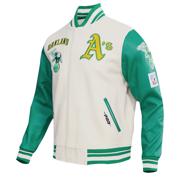 Oakland Athletics Retro Classic Rib Wool Varsity Jacket