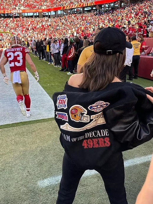 Olivia Culpo San Francisco 49ers Bomber Jacket
