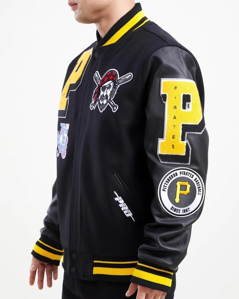 Pittsburgh Pirates Mash Up Logo Varsity Jacket