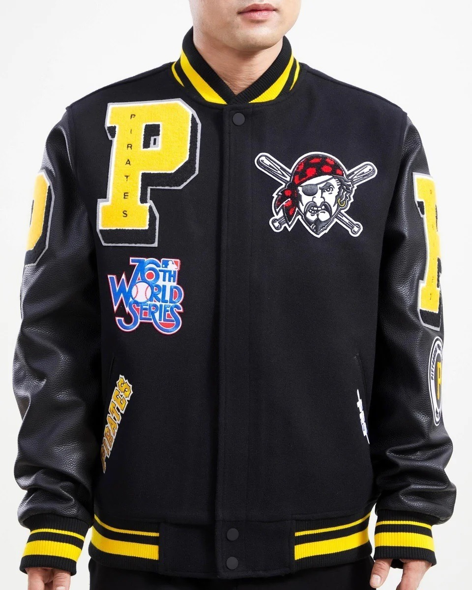 Pittsburgh Pirates Mash Up Logo Varsity Jacket
