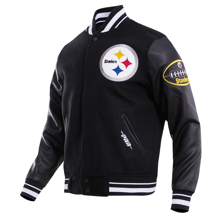 Pittsburgh Steelers Old English Wool Varsity Jacket