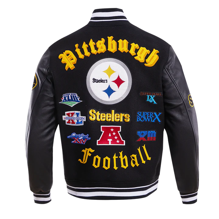 Pittsburgh Steelers Old English Wool Varsity Jacket